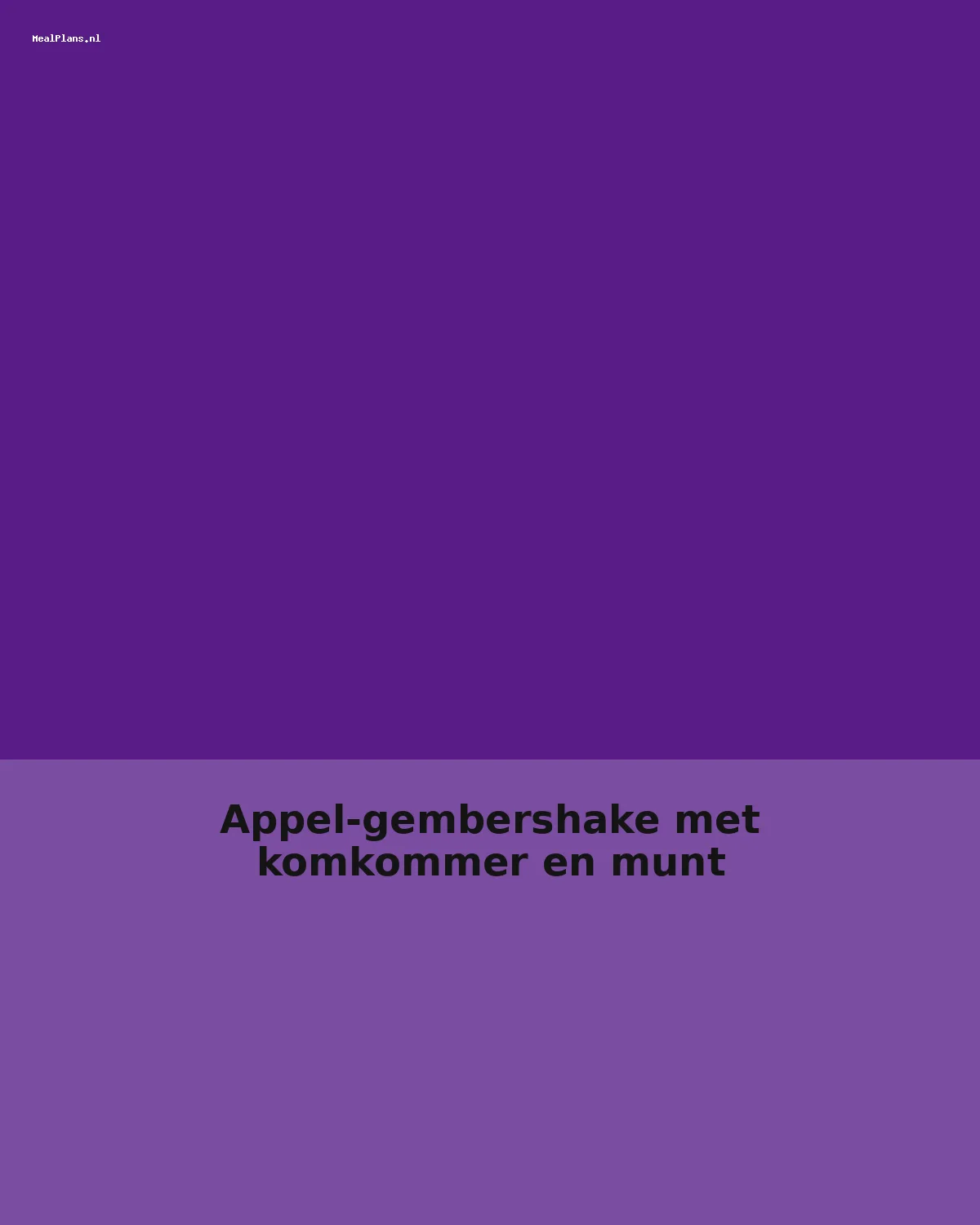 Appel-gembershake met komkommer en munt