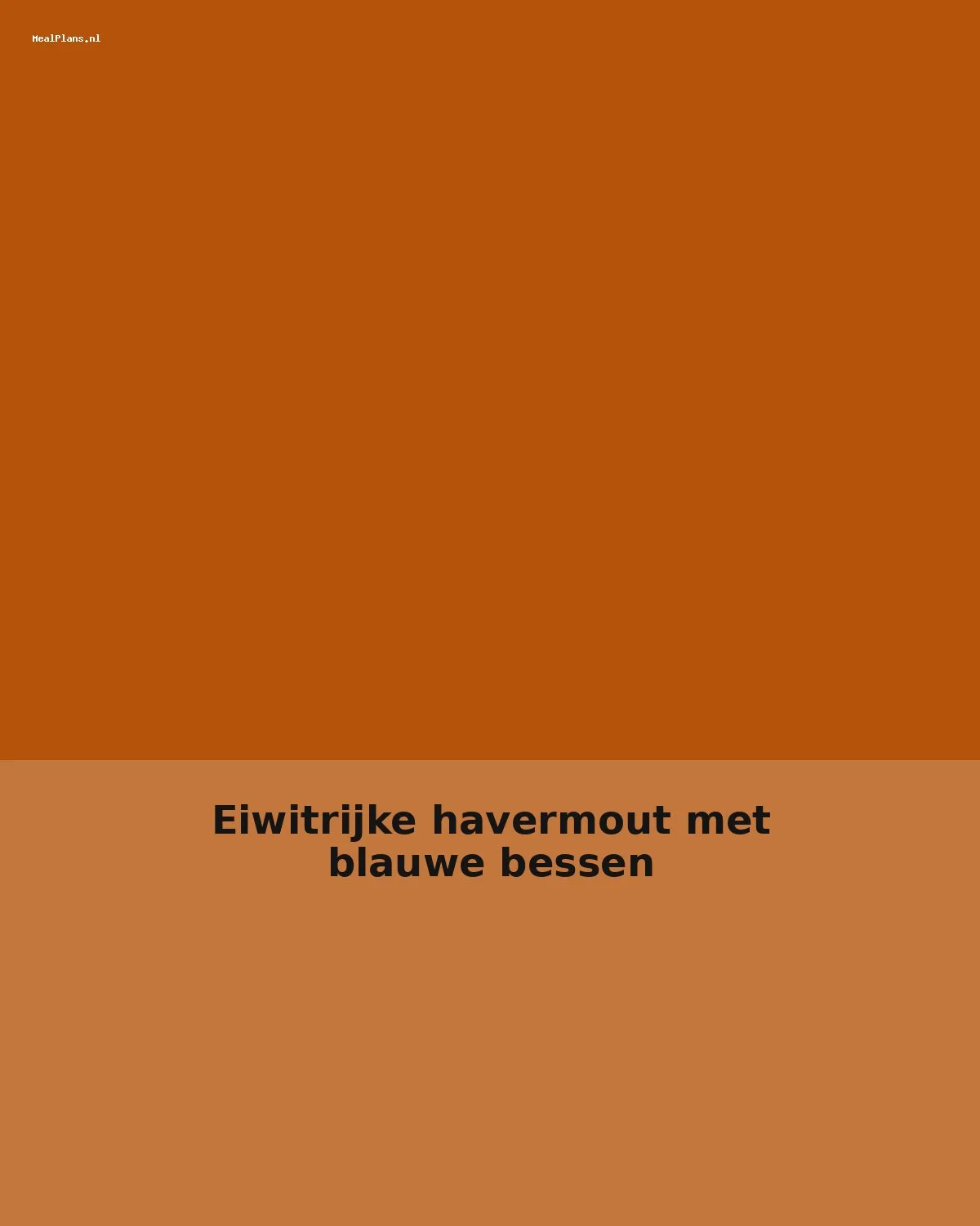 Eiwitrijke havermout met blauwe bessen