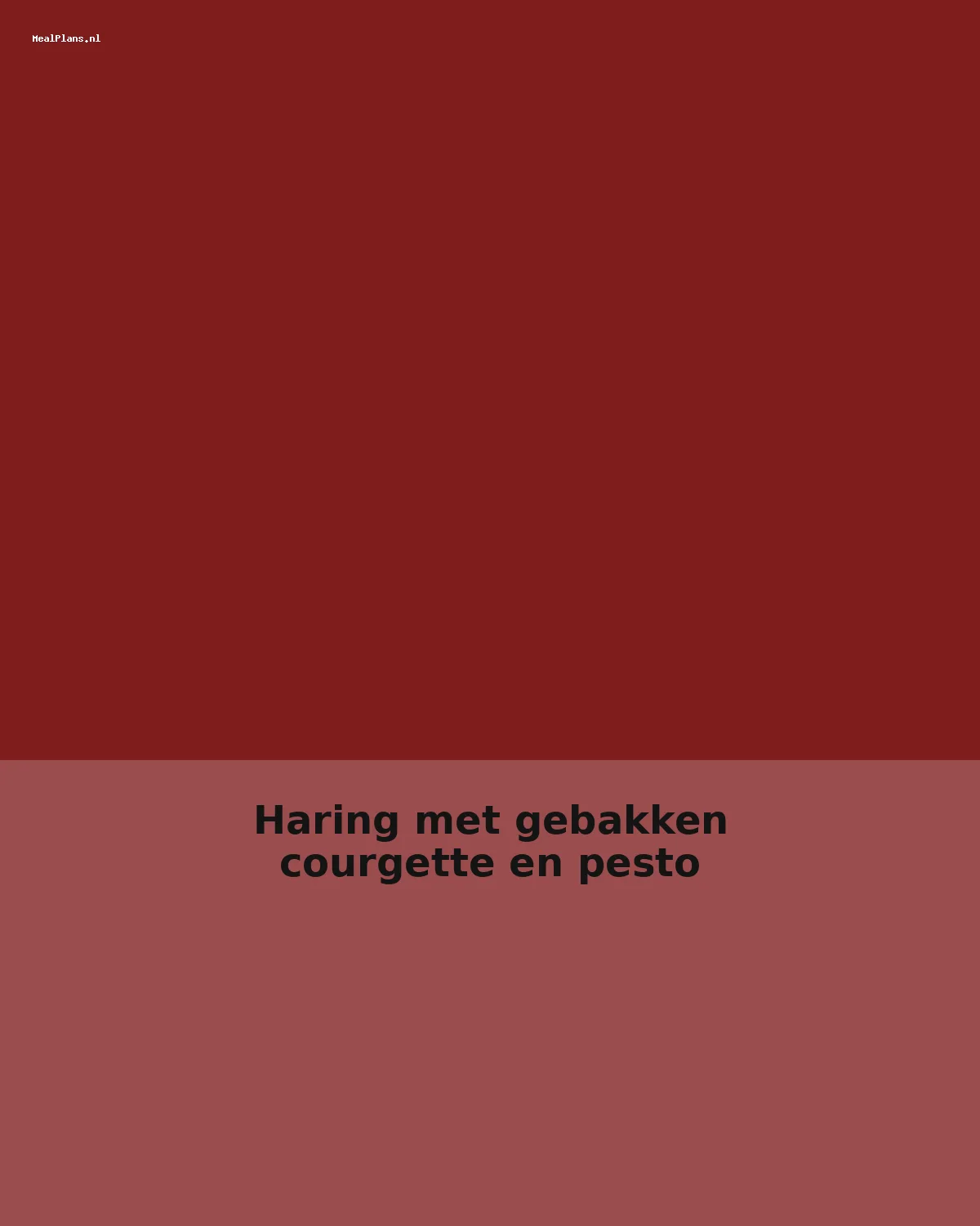 Haring met gebakken courgette en pesto
