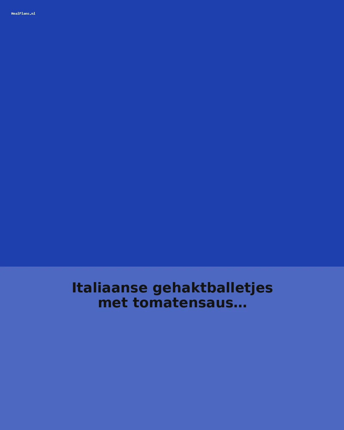 Italiaanse gehaktballetjes met tomatensaus en rucolasalade