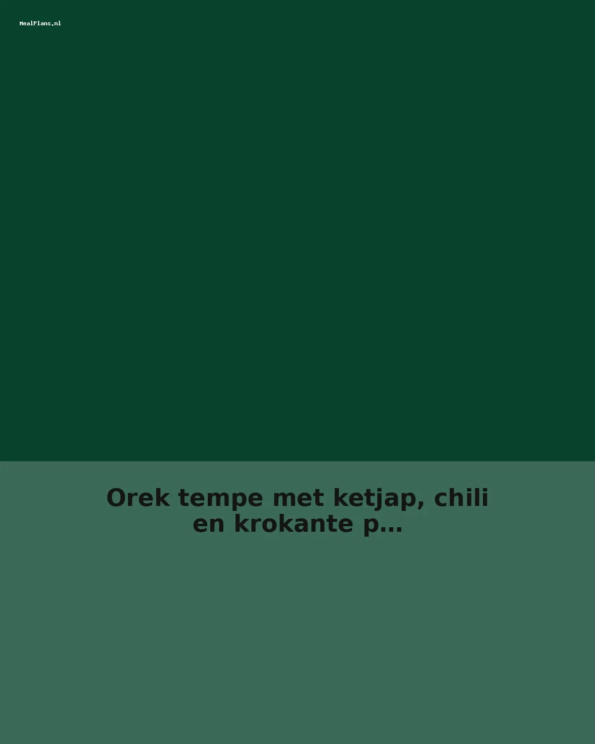 Orek tempe met ketjap, chili en krokante pinda’s