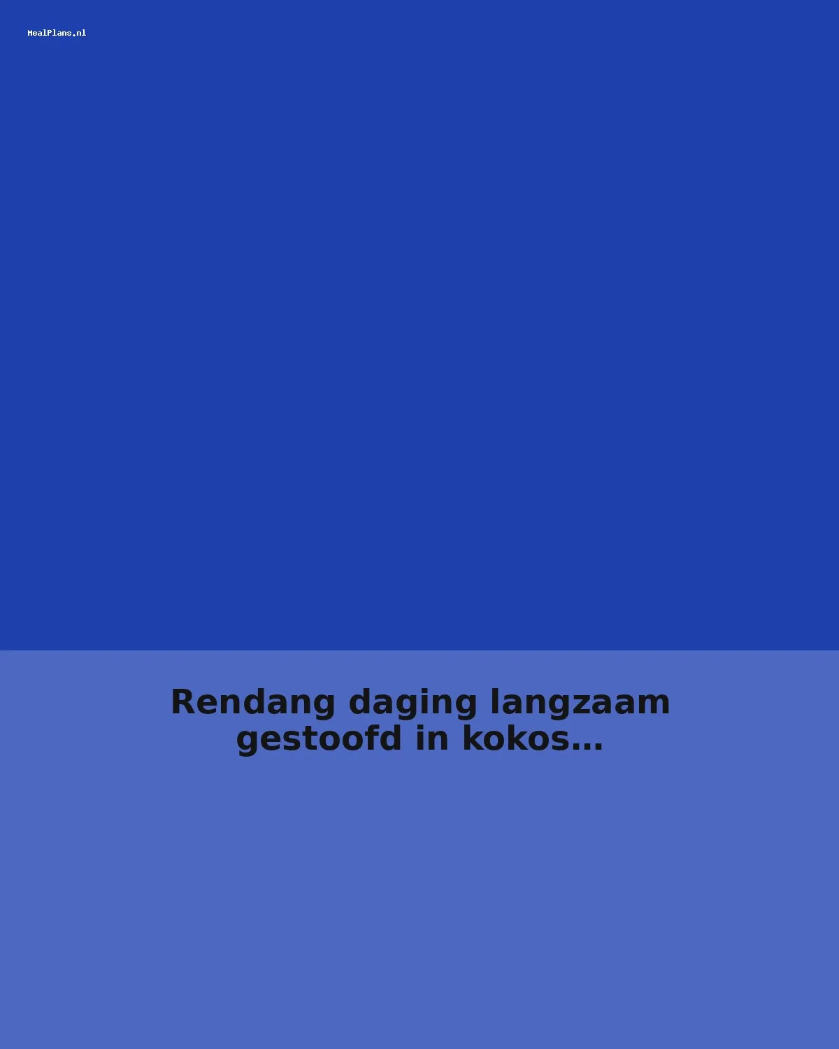 Rendang daging langzaam gestoofd in kokos en specerijen