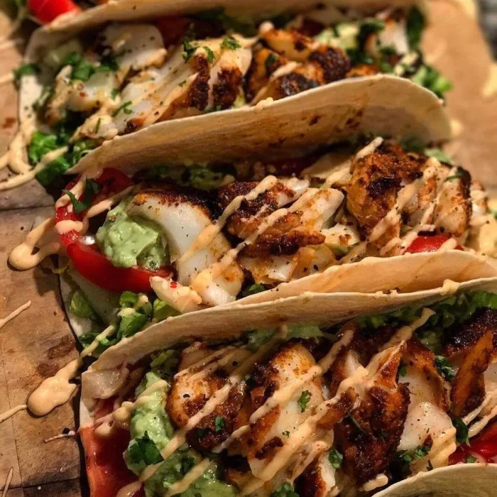 Cajun gekruide vis taco's