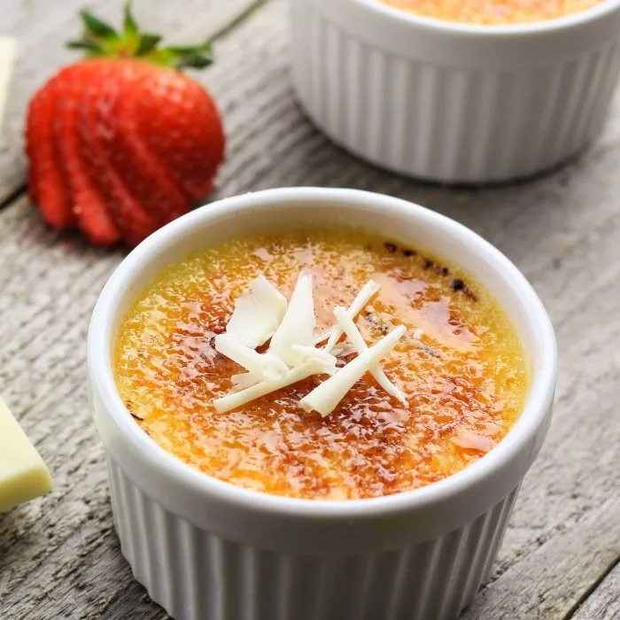 Crème Brûlée met Witte Chocolade