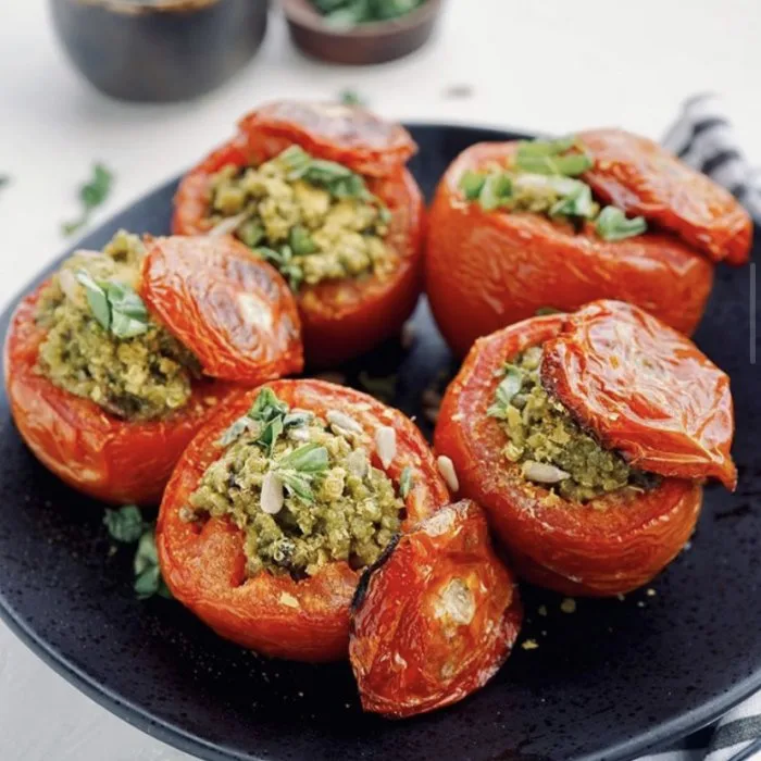 Gevulde Tomaten met Lamsvlees en Rijst