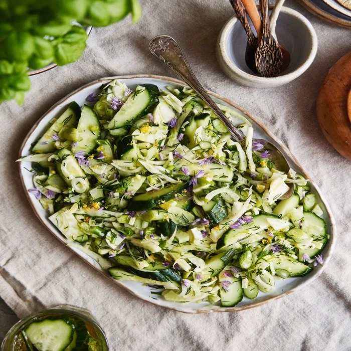 Komkommer- en venkelsalade
