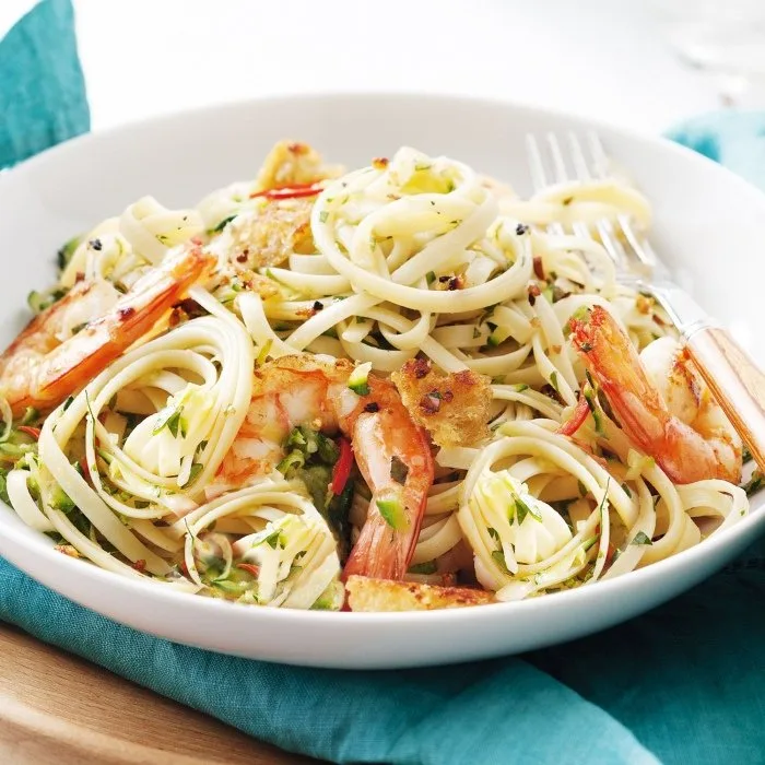 Pittige Garnalen Linguine
