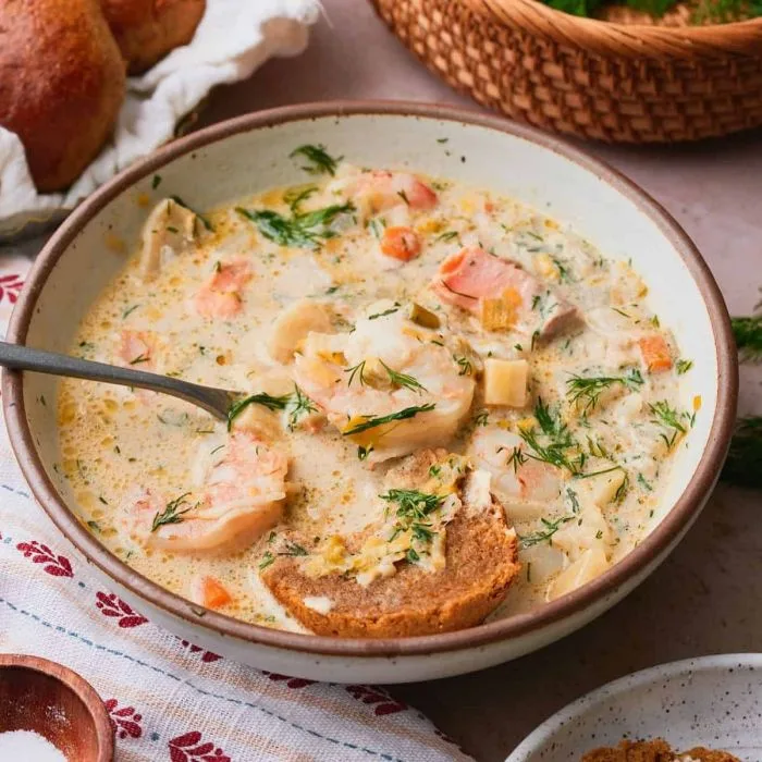 Romige Noorse Vissoep (Fiskesuppe)