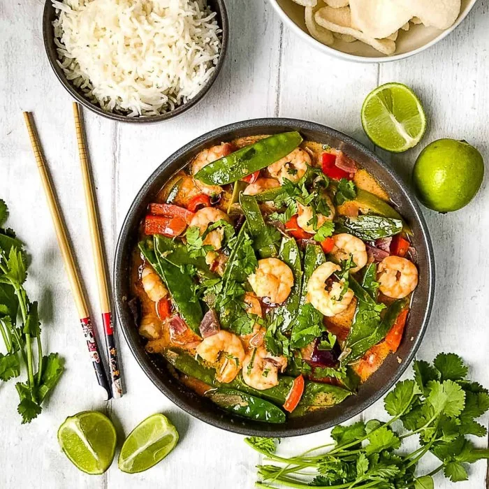 Thaise garnalencurry
