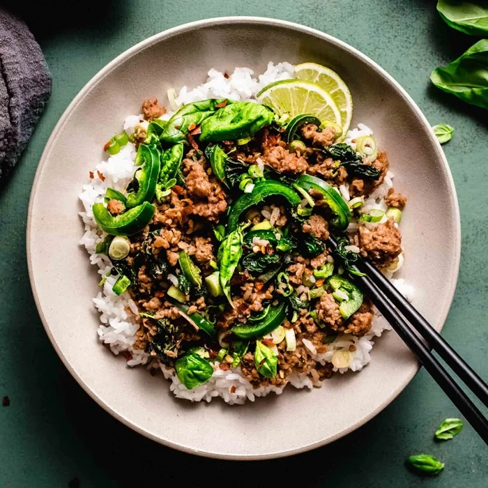 Thaise roerbak met rundvlees