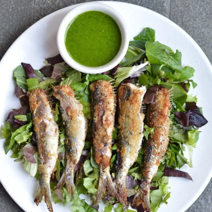 Vers gebakken sardines