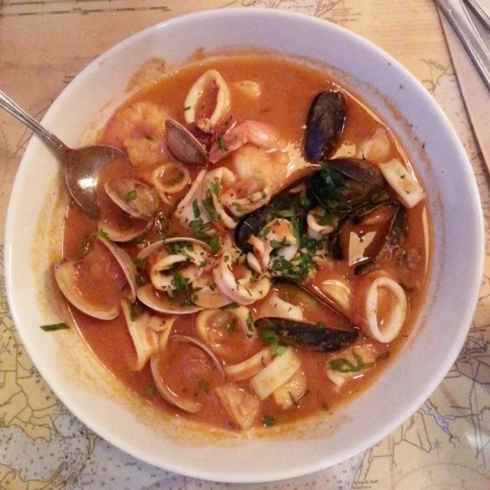 Visstoofpot met Rouille