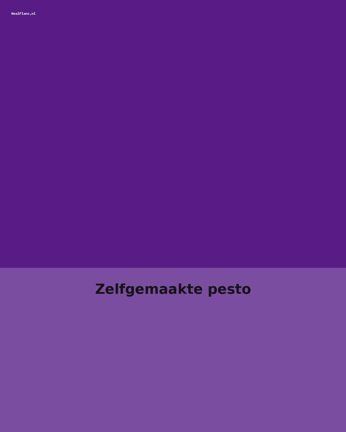 Zelfgemaakte pesto